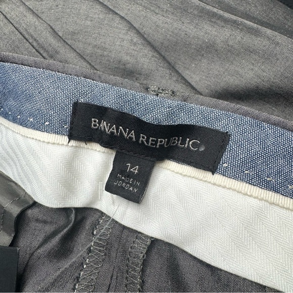 Banana Republic Silk Blend Logan Crop Mid Rise Trouser Pant Size 14 NWT - Picture 9 of 13